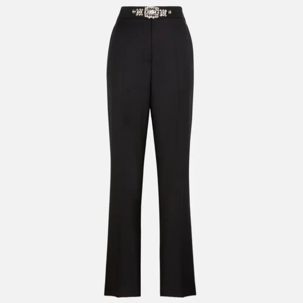 Christopher Kane New With Tags It Size 54 Crystal Wool Trousers